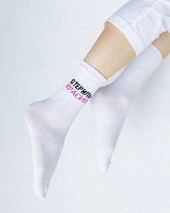 Медичні шкарпетки жіночі з принтом Стерильно красиво