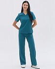 Медицинский костюм женский Саванна изумрудный