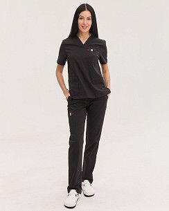 Медичний костюм жіночий Бристоль чорний