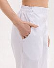 Медицинские штаны женские момы белые 5