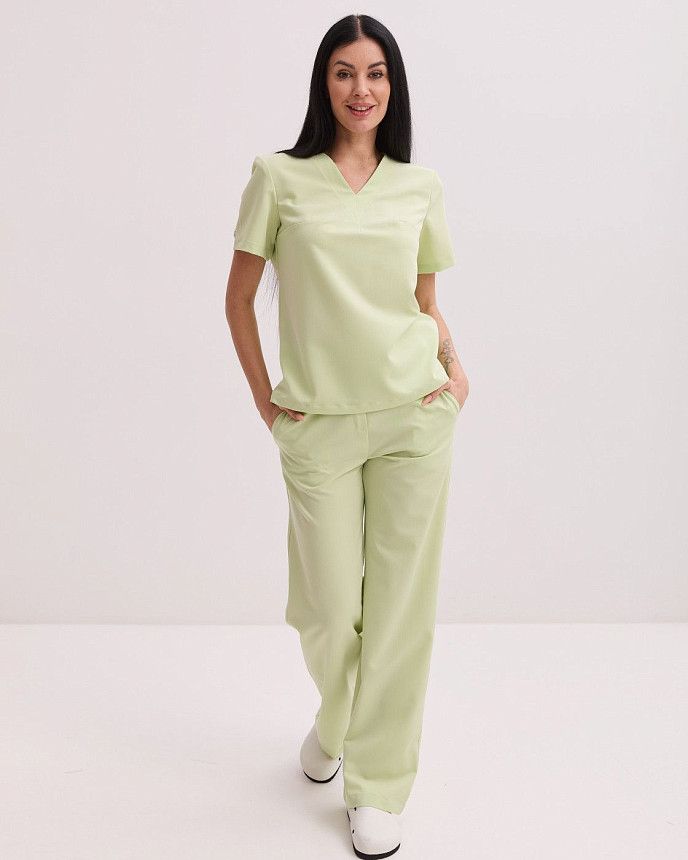 Медицинский костюм женский Саванна лайм
