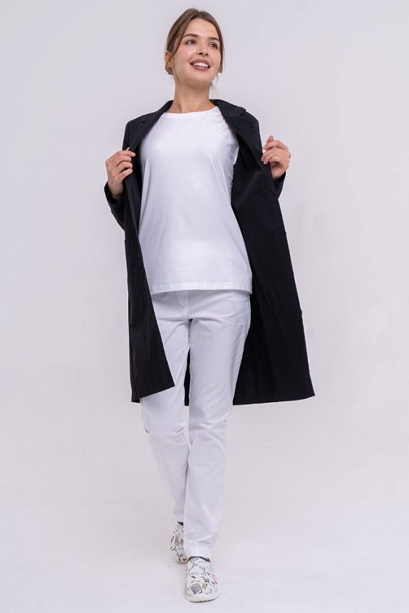 Комплект: женский халат Киев + брюки женские Торонто + медицинская классическая футболка №2 3