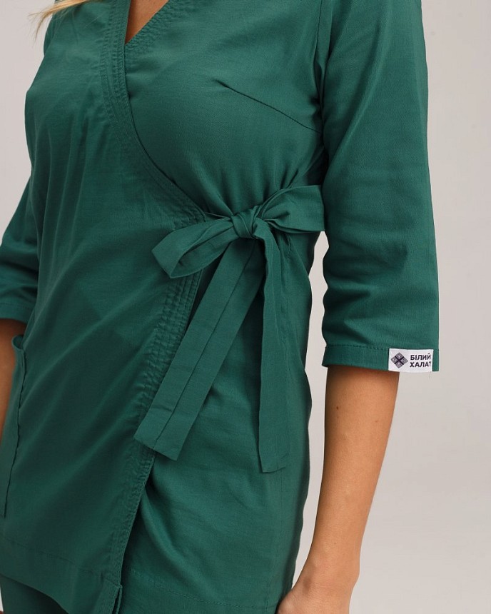 Медицинский костюм женский Шанхай зеленый 6