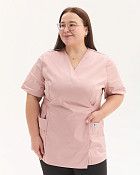 Медицинская рубашка женская Киото светло-лиловая +SIZE