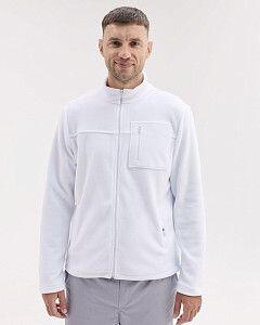 Медична кофта чоловіча флісова Фінляндія біла +SIZE