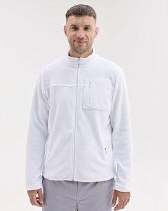 Медична кофта чоловіча флісова Фінляндія біла +SIZE