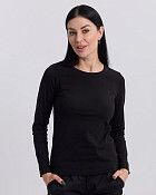 Медицинский лонгслив женский черный