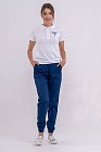Комплект: поло медичне жіноче з вишивою + штани медичні жіночі джогери №1