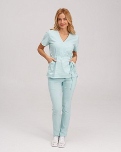 Медицинский костюм женский Рио мятный (уценка/брак)