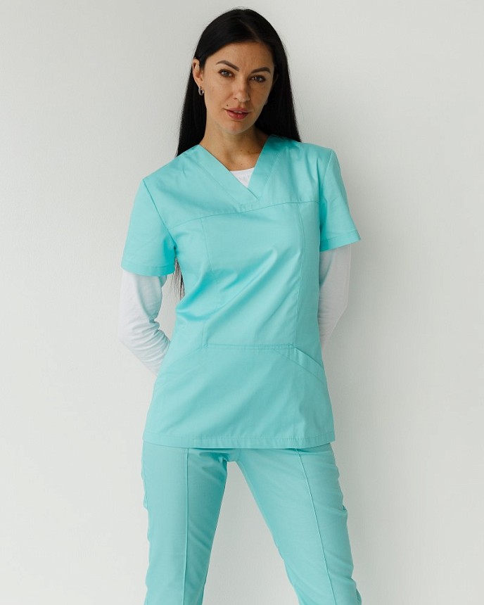 Комплект: костюм медичний жіночий Топаз + лонгслів медичний жіночий #2 2
