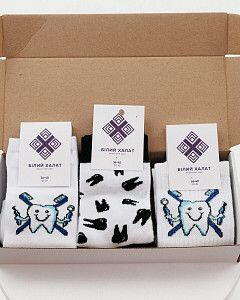 Набор женских медицинских носков "Dentist Box" - 3 пары