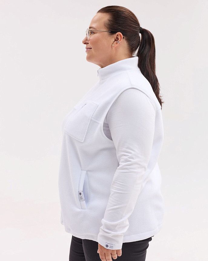 Медицинская жилетка женская флисовая Говерла белая +SIZE 3