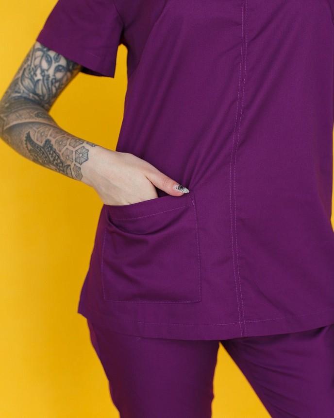 Медичний костюм жіночий Жасмин фіолетовий 5
