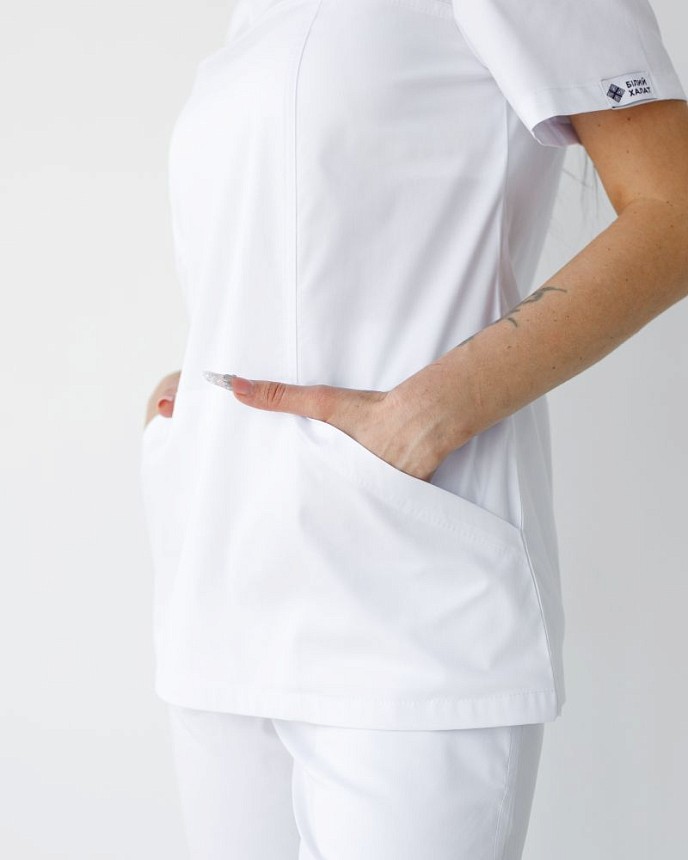 Медичний костюм жіночий Топаз білий NEW 5