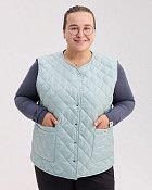 Медична утеплена жилетка жіноча Осло сіро-блакитна