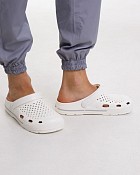 Взуття медичне чоловіче Coqui Lindo білий (сіра смужка)