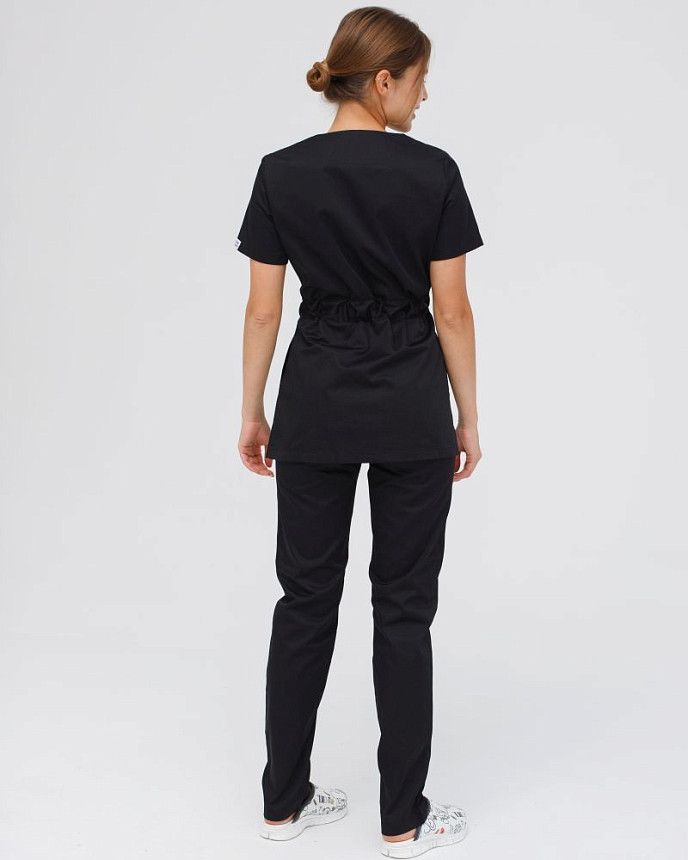 Медицинский костюм женский Наоми черный (уценка/брак) 2