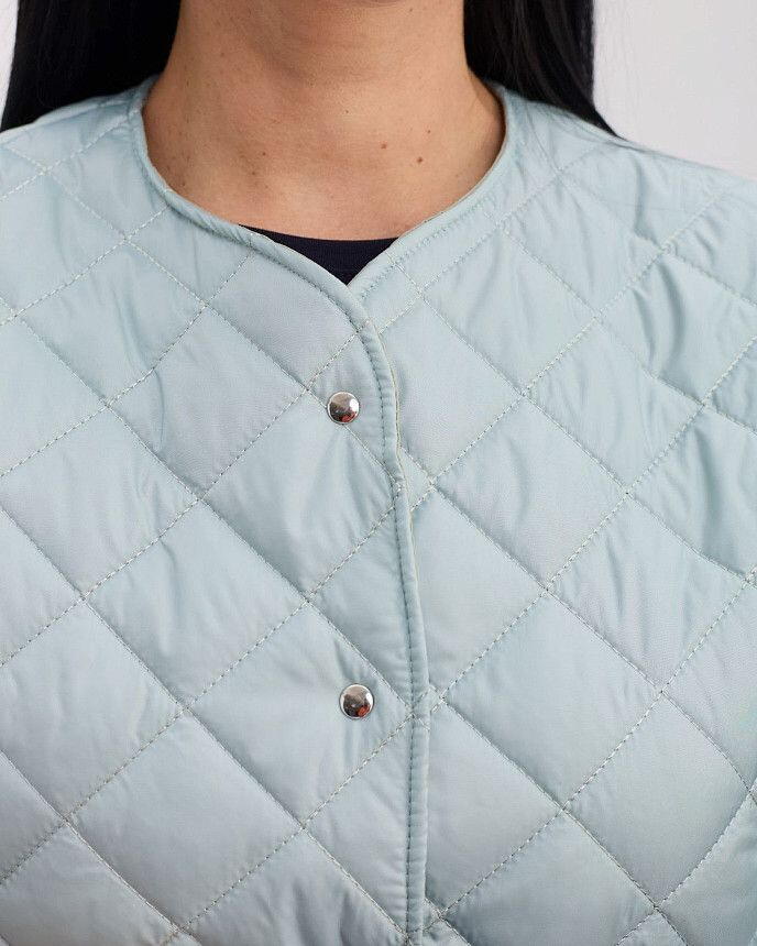 Медицинская утепленная жилетка женская Осло серо-голубая 6