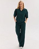Медичний костюм жіночий Чикаго темно-зелений
