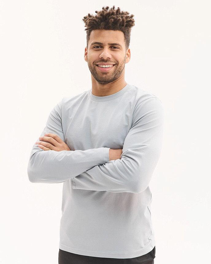 Медицинский лонгслив мужской серый 2