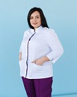 Медицинский костюм женский Сакура белый-фиолетовый +SIZE 9