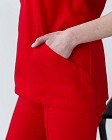Медицинский костюм женский Топаз красный 4