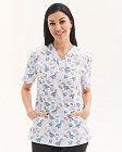 Медицинская рубашка женская Топаз принт Dino NEW