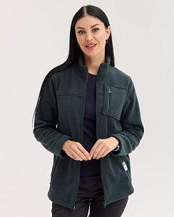 Медицинская кофта женская флисовая Финляндия темно-зеленая