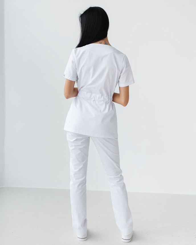 Медичний костюм жіночий Наомі білий 2
