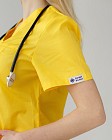 Медицинская рубашка женская Топаз желтая 5