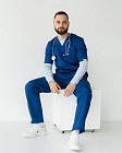 Комплект: медичний костюм чоловічий Граніт + медичний лонгслів чоловічий #3