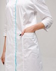 Медицинский женский халат Сакура белый-мятный 4