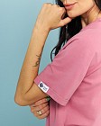 Медицинская футболка-реглан женская розово-лиловая 5