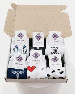 Набор мужских медицинских носков "Dentist Box" - 6 пар