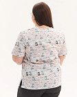 Медична сорочка жіноча Топаз принт Cats NEW +SIZE 2