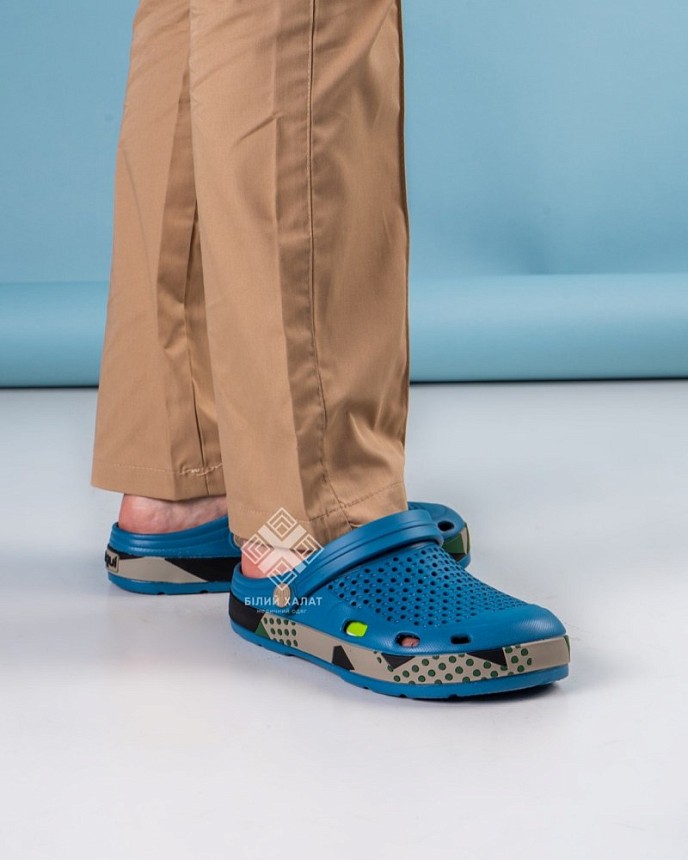 Взуття медичне унісекс Coqui Lindo синій з абстракцією 2