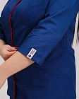 Медицинский костюм женский Сакура сапфир-красный +SIZE 6