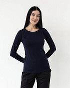 Медичний лонгслів жіночий темно-синій