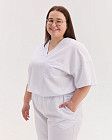 Медицинский костюм женский Чикаго белый +SIZE 5