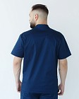 Медицинская рубашка мужская Денвер темно-синяя 2