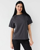 Медична футболка-реглан жіноча графіт