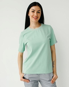 Медична базова футболка жіноча ментол