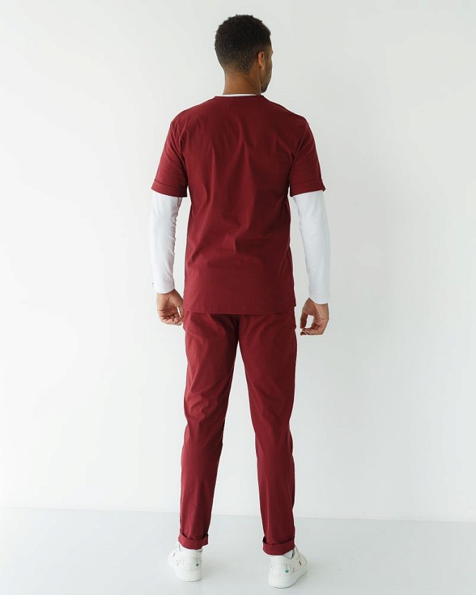 Комплект: медицинский костюм мужской Марсель + медицинский лонгслив мужской #2 2