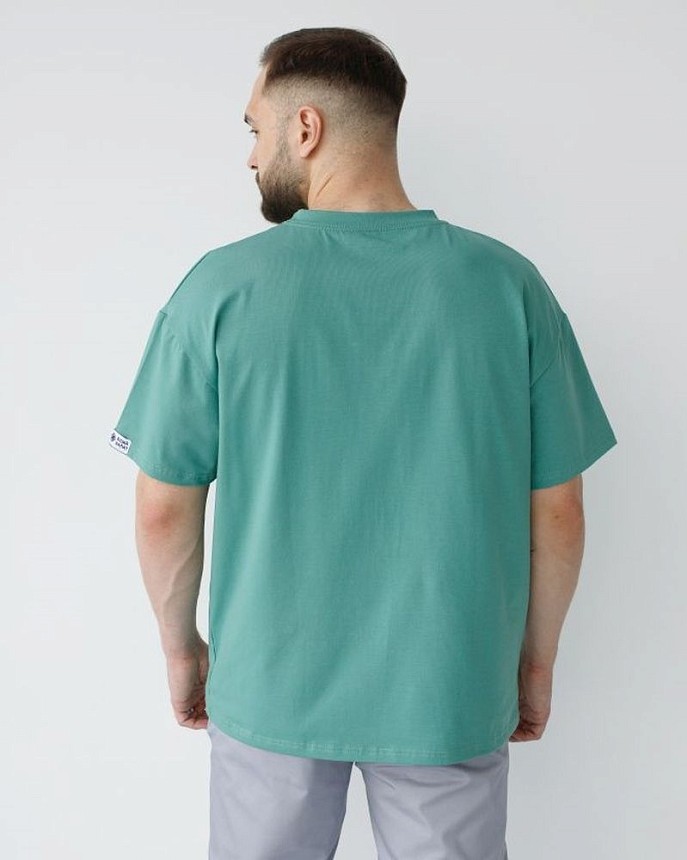 Медична футболка унісекс зелена 5