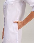 Медичний халат жіночий Манхеттен білий з попелясто-рожевим 5