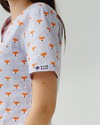 Медицинская рубашка женская Топаз принт лисички персиковые 3