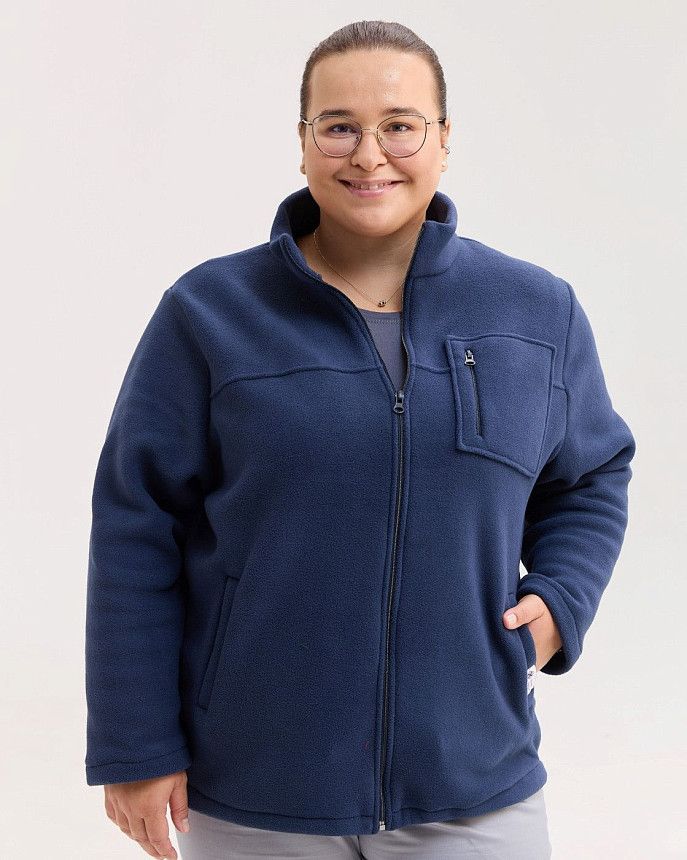 Медична кофта жіноча флісова Фінляндія синя +SIZE Білий Халат Медична кофта жіноча флісова Фінляндія синя +SIZE