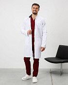 Халат медицинский мужской Амстердам белый-серый (уценка/брак)