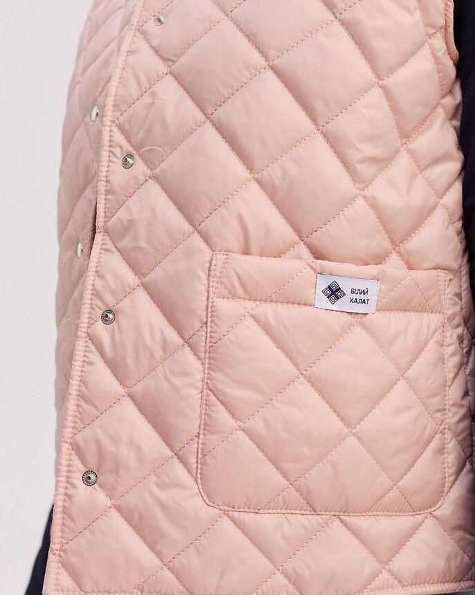 Медицинская утепленная жилетка женская Осло светло-розовая 7