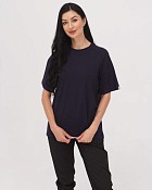 Медицинская футболка-реглан женская синяя